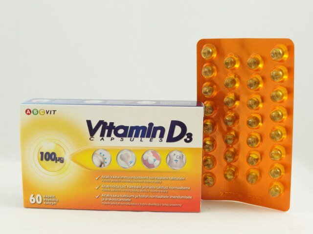 Vitamiin D3 Kaps 100mcg N60 Abc Vit