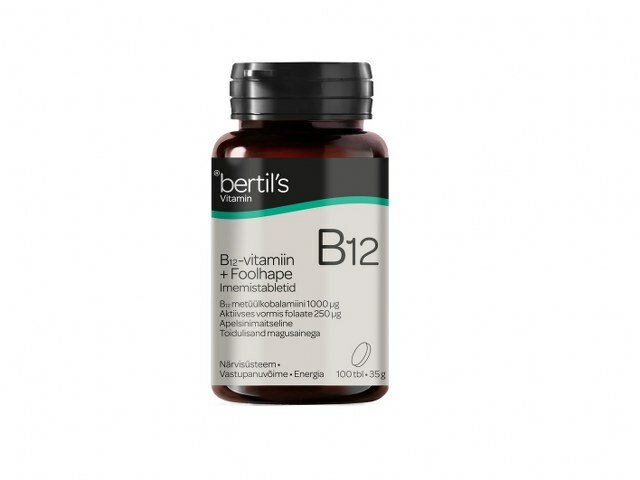 Bertils Vitamin B12+foolhape Imemistbl N100