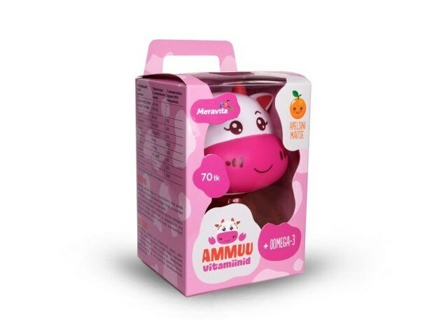 Meravita Ammuu Vitamiinid+oomega-3 N70 Roosa