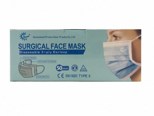 Kaitsemaskid Kirurgilised 3-kihil Sinised N50 Tüüp Ii
