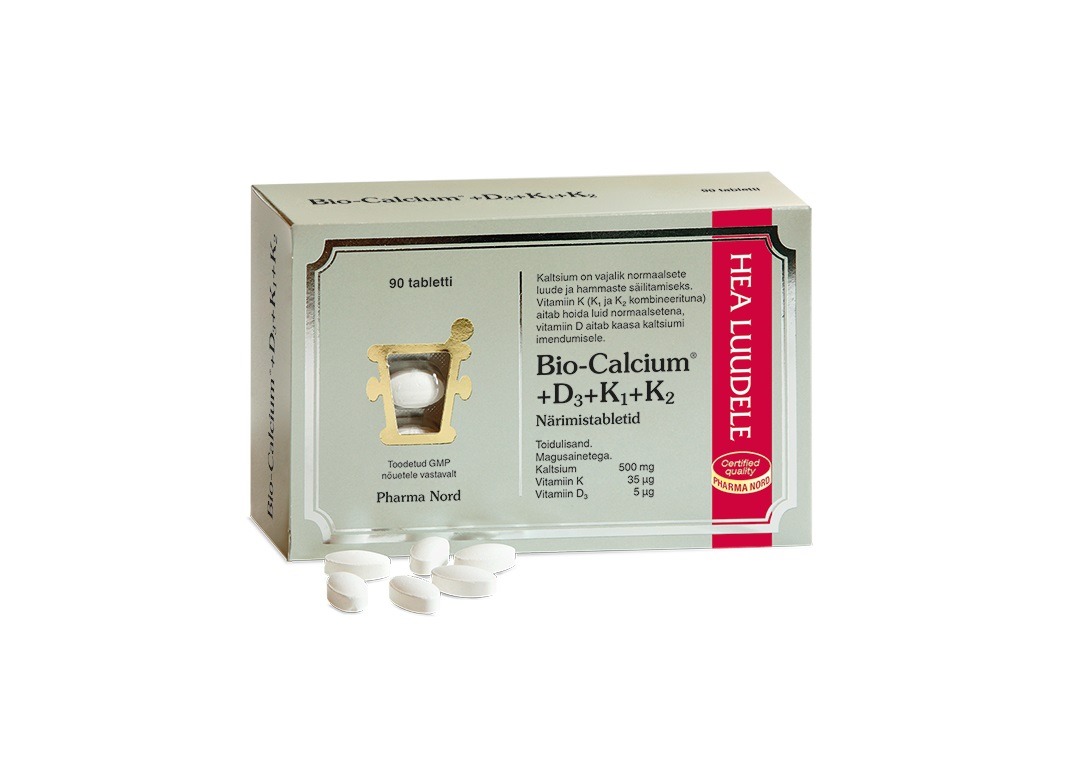 Bio-Calcium+D3+K1+K2 närimistabletid N90