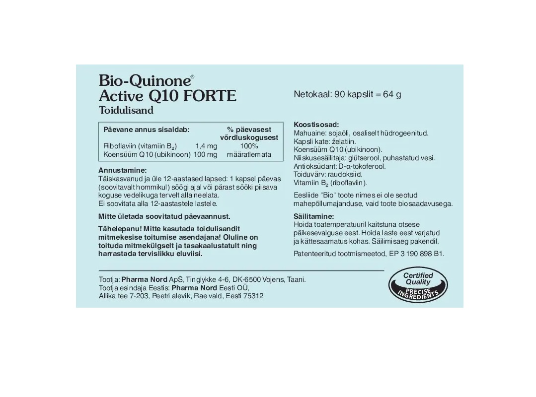 Bio-quinone Active Q10 Forte Kaps 100mg N90 - Image 2