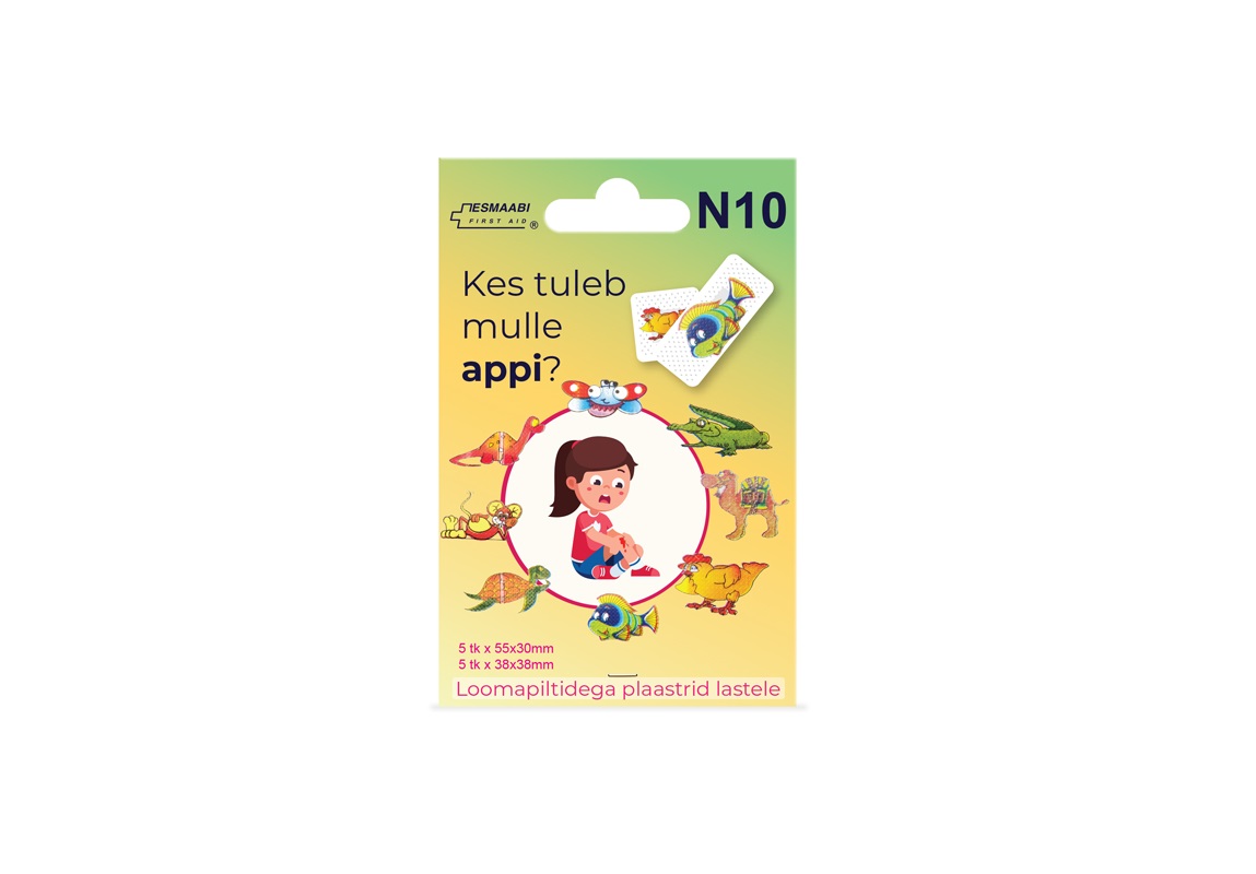 Münt lasteplaastrid loomapiltidega N10 2 suurust