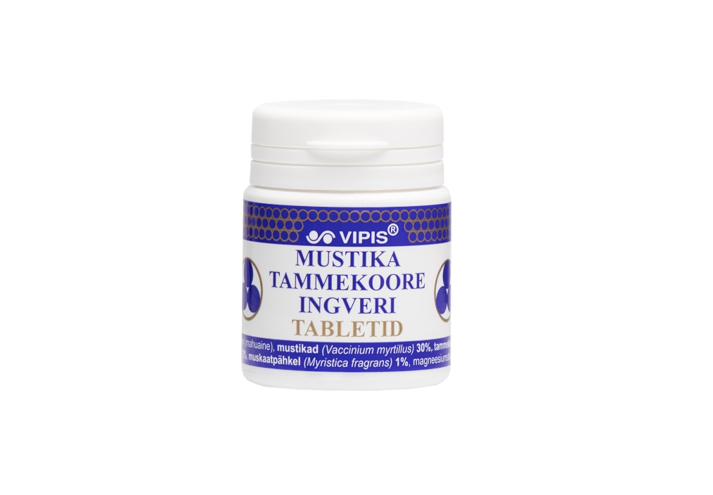 Vipis mustika tammekoore ingveri tabletid