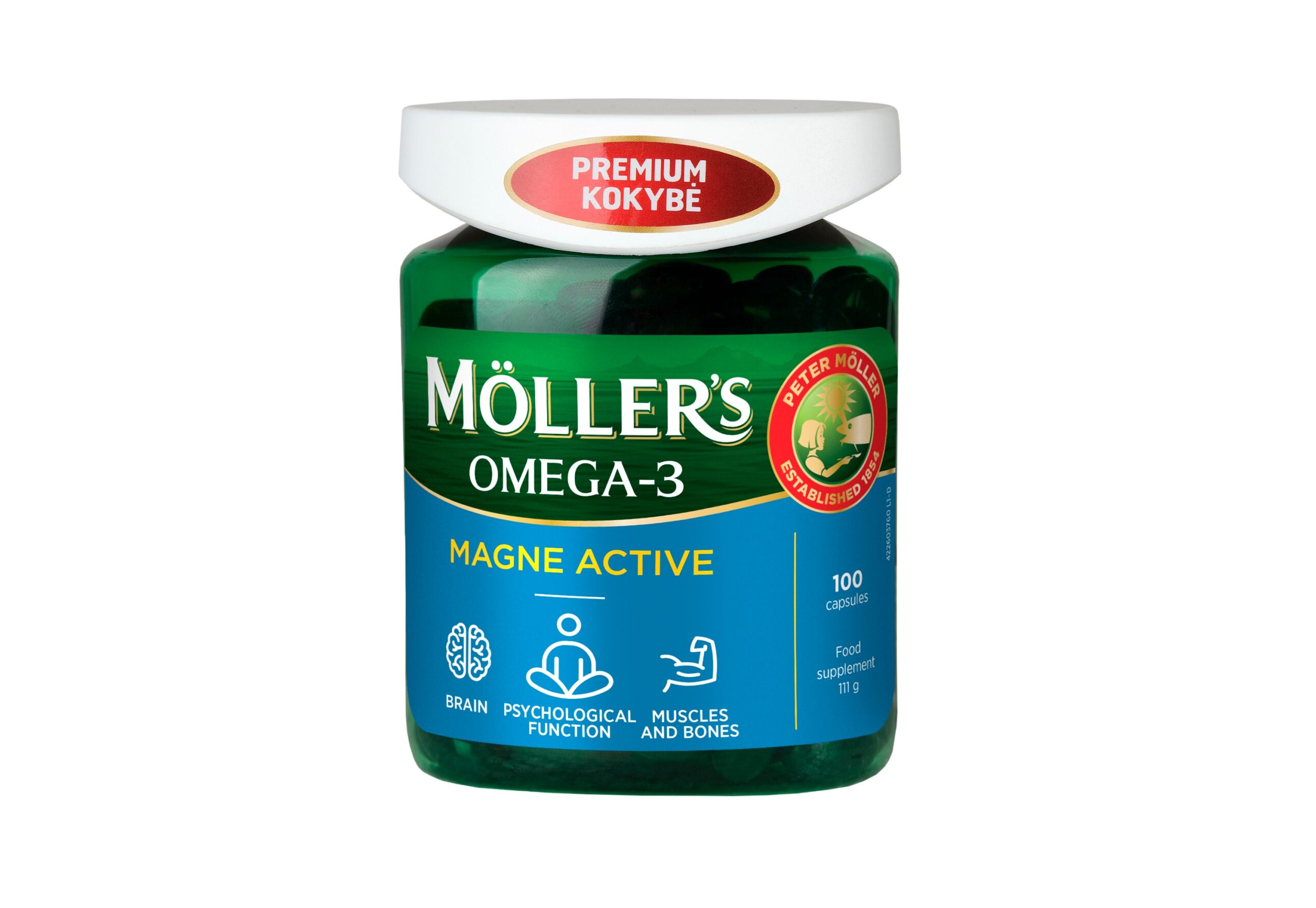 Möller's omega-3 magne active kapslid N100