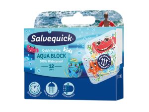 Salvequick Aqua Block Kids plaastrid 12tk