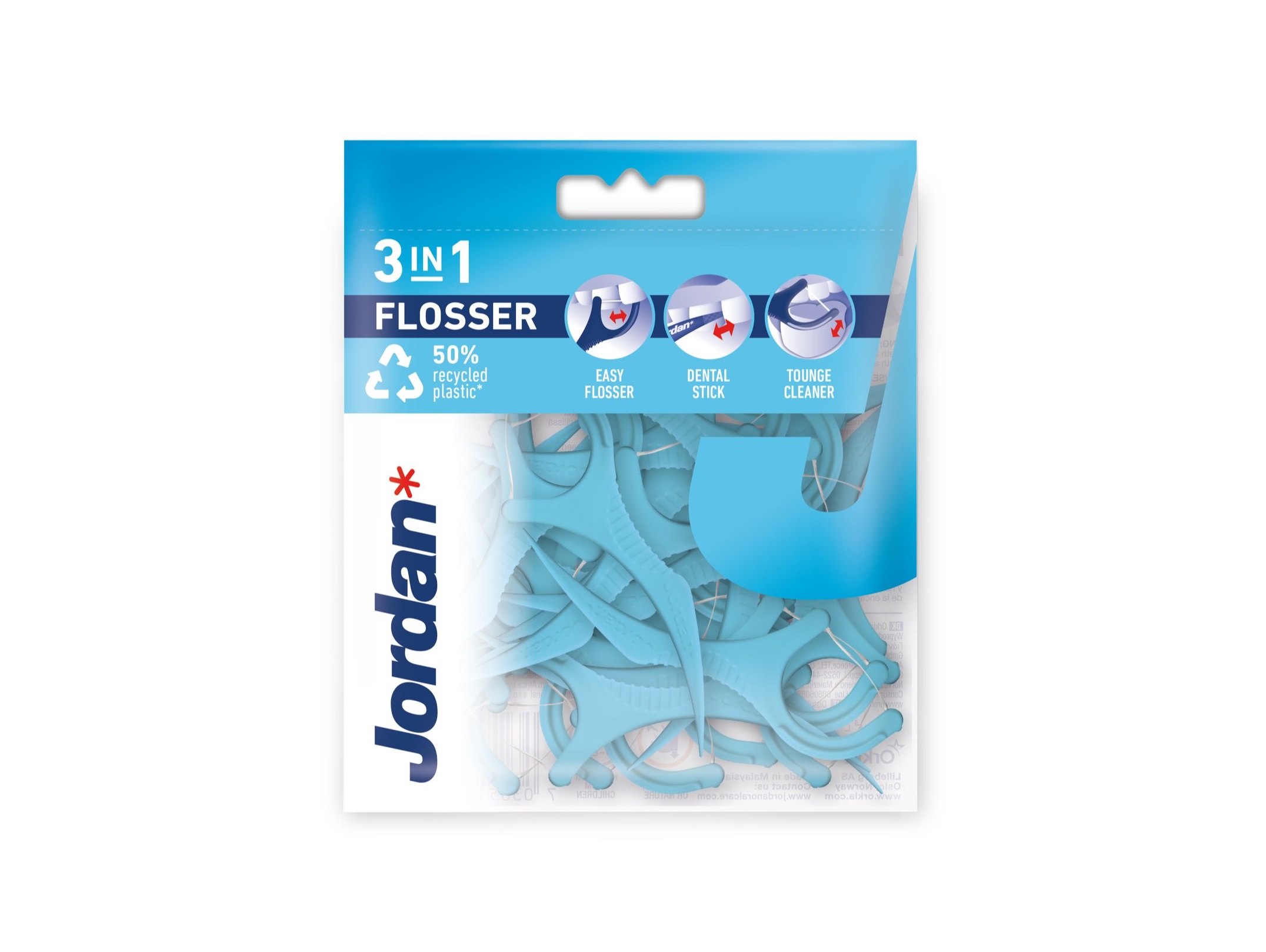 Jordan hambavahepuhasti Flosser 3in1 36tk