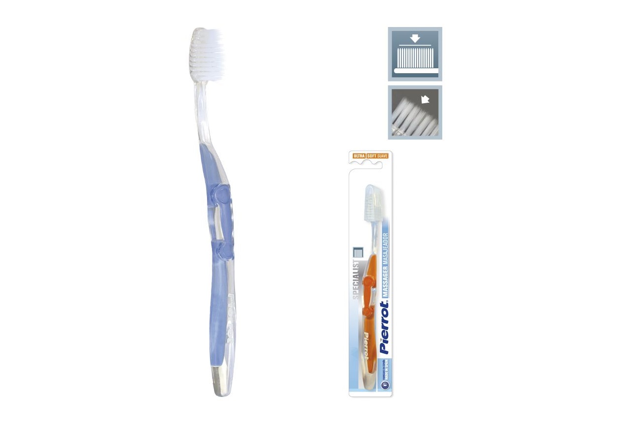 Pierrot hambahari ultra soft harjastega, masseeriv