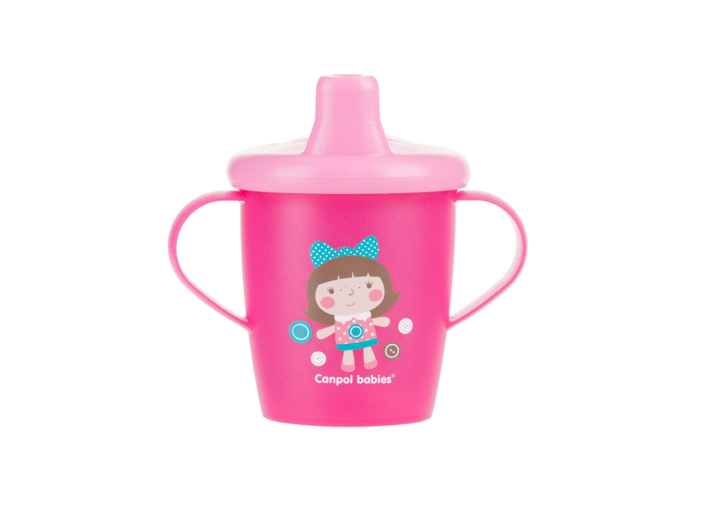 Canpol joogitass mittetilkuv sangadega 250ml roosa