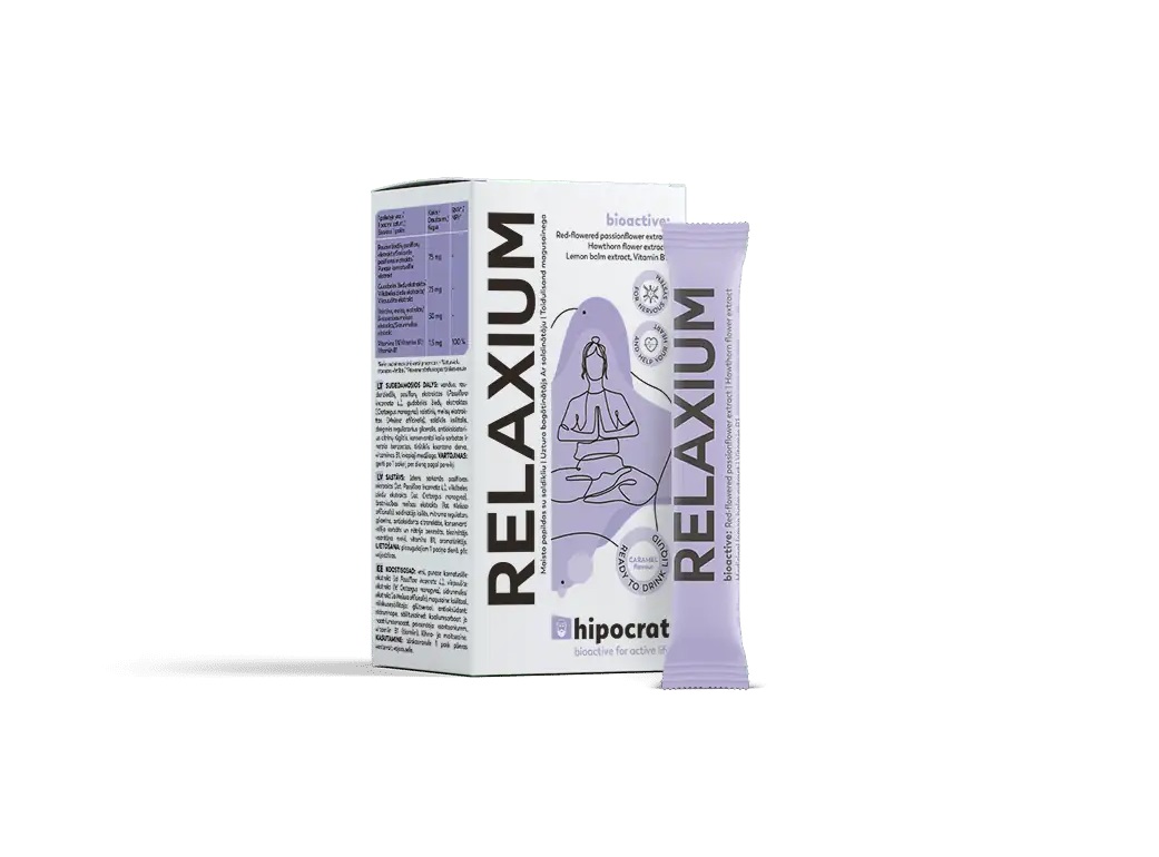 Hipocrat Relaxium suukaudne lahus kannatuslille, viirpuuõite, sidrunmelissi ja B1 vitamiiniga 15ml 10 pakki