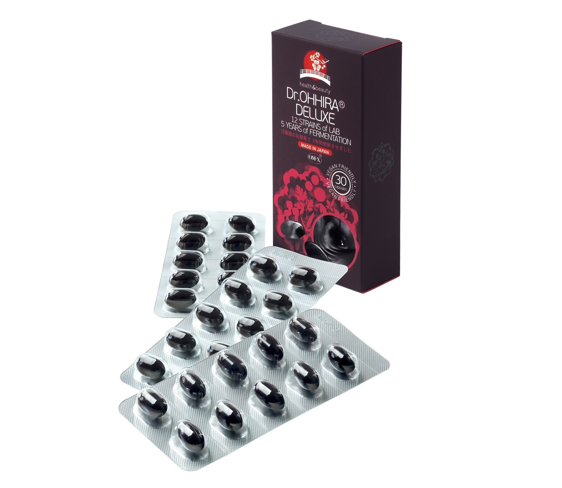 Dr.Ohhira deluxe 5-aastane retsept 12 sordi hapendatud piimhappebakteritega 30 kapslit