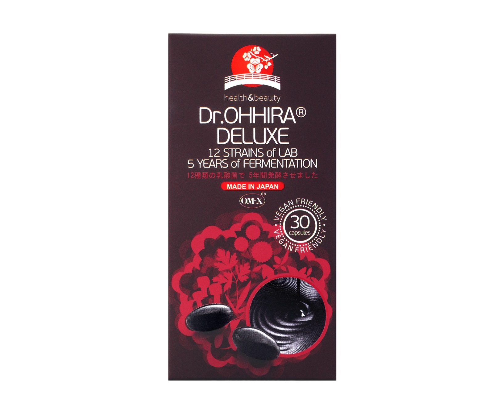 Dr.Ohhira deluxe 5-aastane retsept 12 sordi hapendatud piimhappebakteritega 30 kapslit