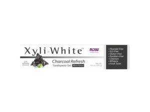 NOW Xyli-White charcoal Refresh hambapasta-geel 181g