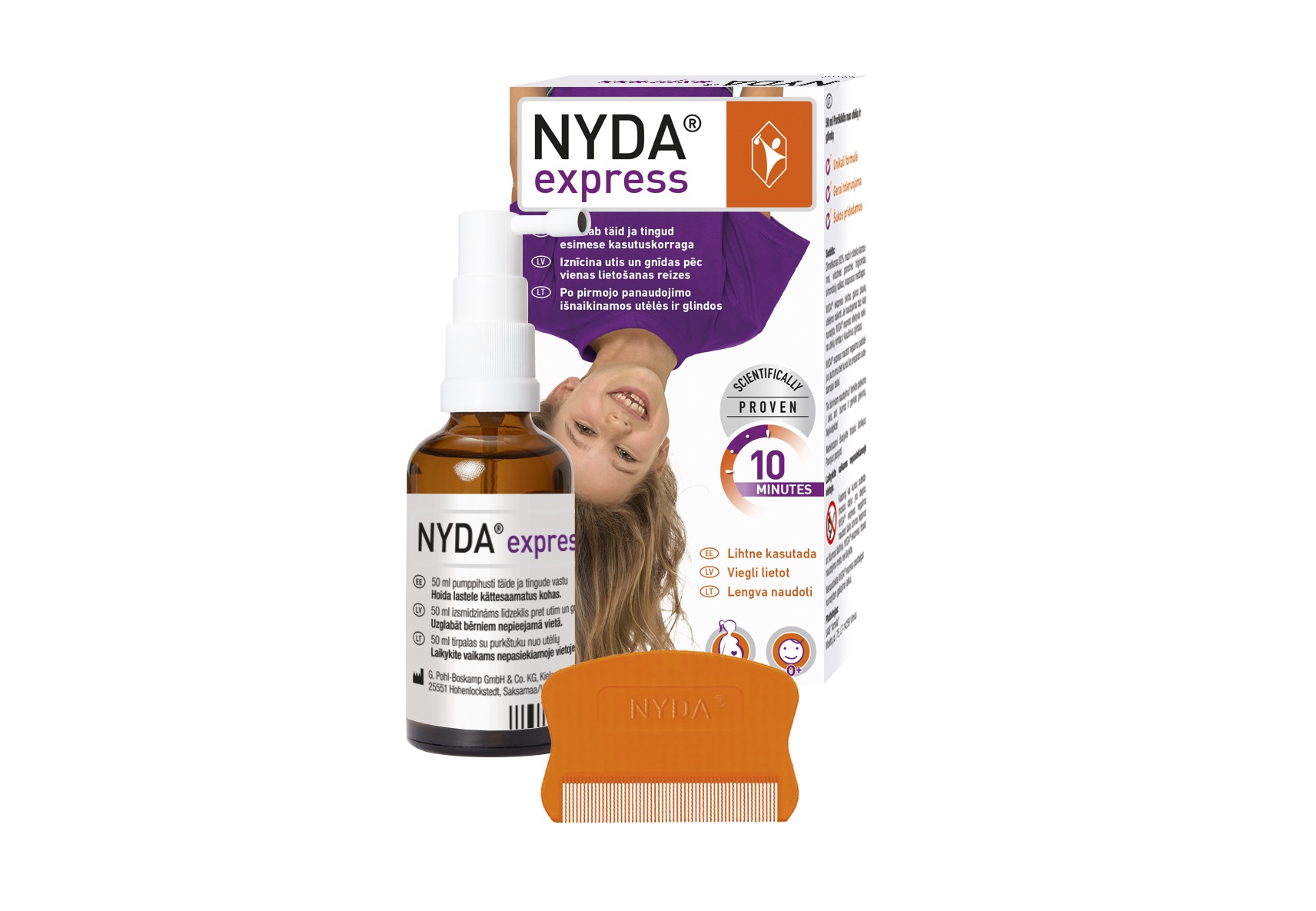Nyda express lahus 50ml pudel+kamm