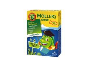 Möller´s Junior puuviljamaitselised geelkalakesed N45