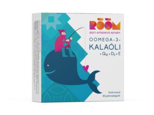 Rõõm Oomega-3 kalaõli +Q10+D3+E vitamiin kapslid N30