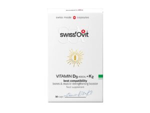 Swiss'Ovit Vitamin D3 4000IU+K2 kapslid N30