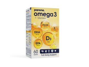 Parene. Omega-3+D3+E-vitamiin kapslid N60 purk