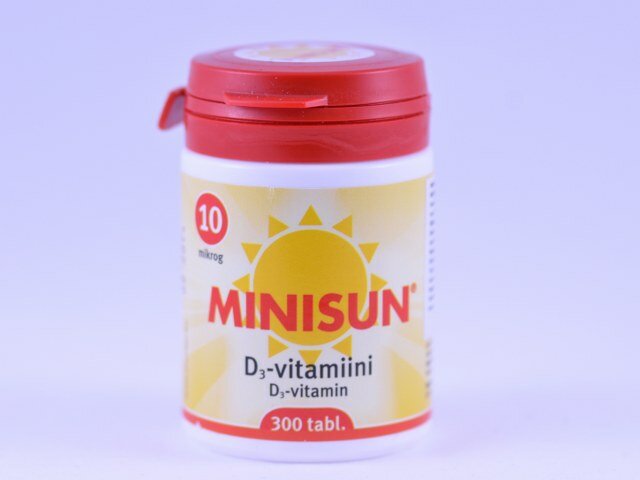 Minisun D-vitamiin Tbl 10mcg N300