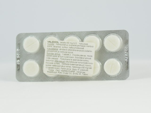 Validol-marbiofarm Tbl 60mg N10