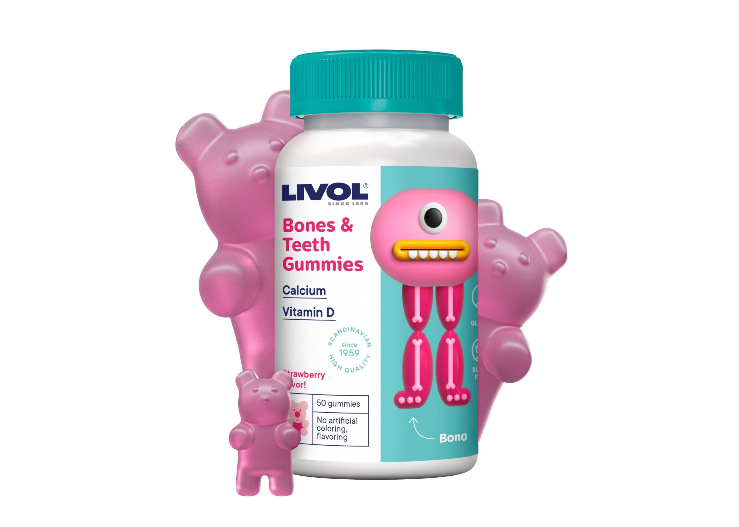 Livol Bones&Teeth kaltsiumikummikarud N50