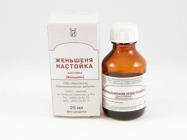 Zhenshennitinktuur 25ml Ivanovo Ff