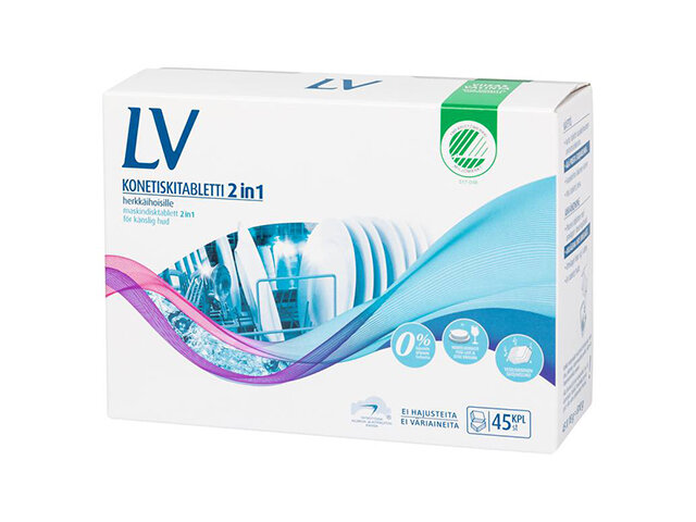 Lv Nõudepesumasina Tbl 2-in-1 45tk